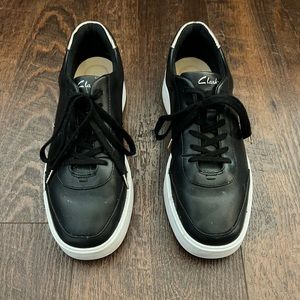 Clarks black sneakers
